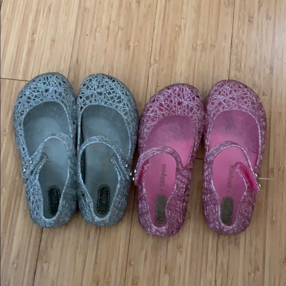 Mini Melissa Zig Zag Pink Gray sz 10